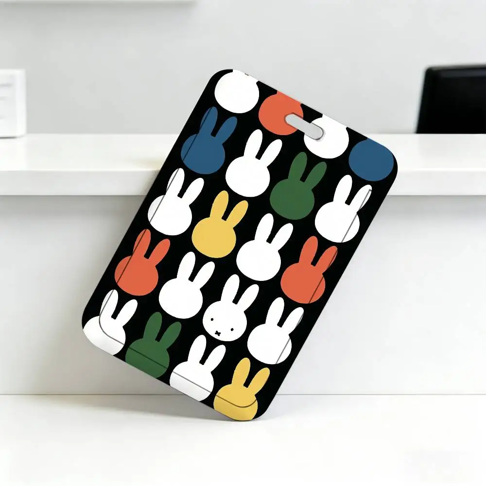 Cartoon M-Miffy Niedliches Schlüsselband mit Rückziehclip und Kartenhalter, Drehbarer Ausweishalter, Familiengeschenk – Detail 16