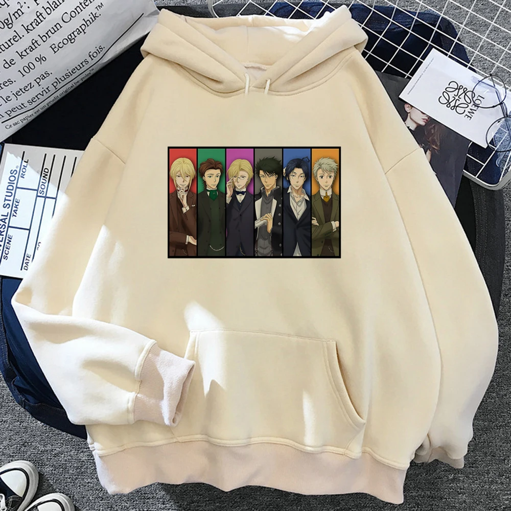 Moriarty the Patriot hoodies women Kawaii long sleeve top Fleece pulls women anime pulls