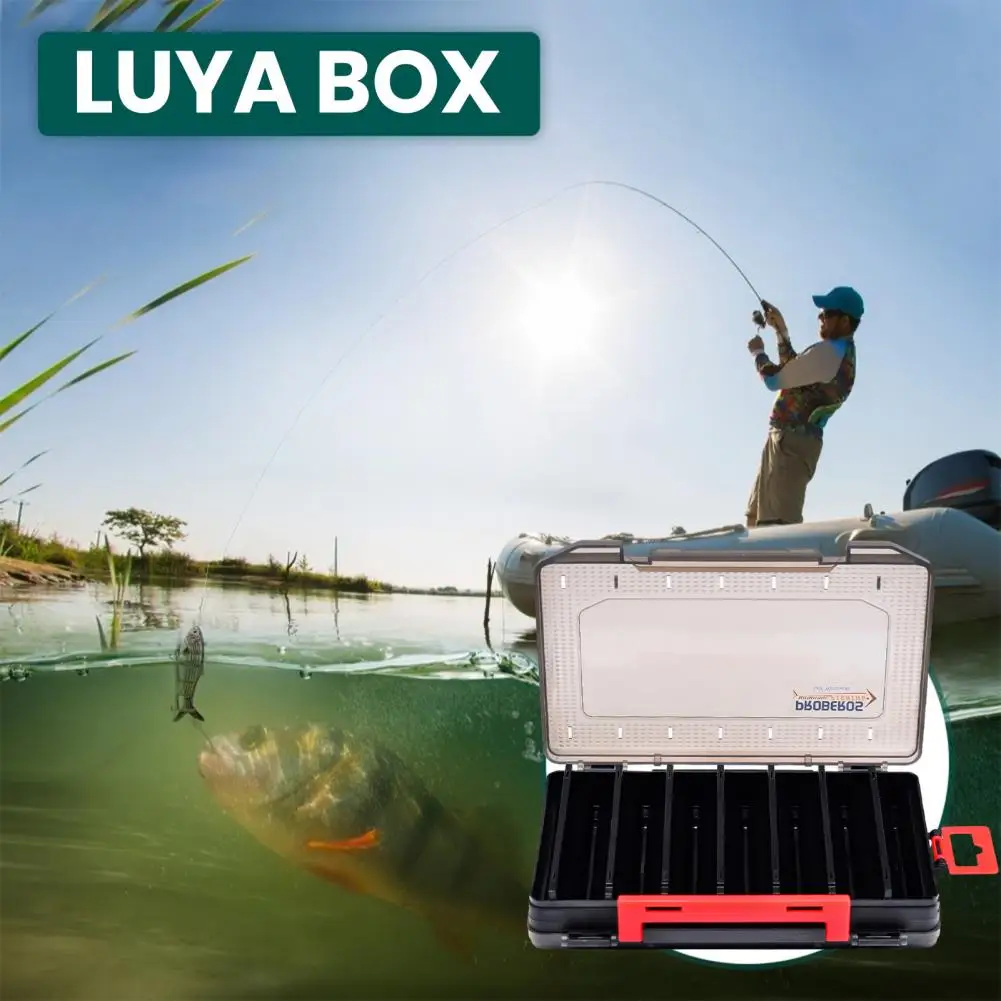 Fishing Bait Storage Box Fishing Lure Case Capacity Double Layer Fishing Lure Box with Transparent Lid for Bait Tackle