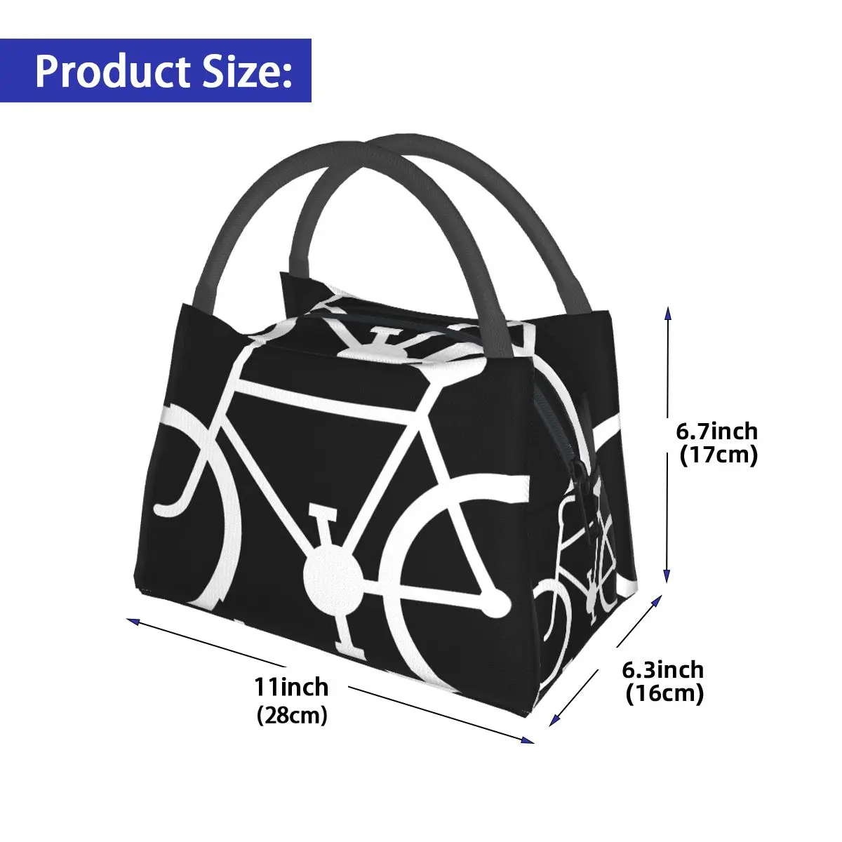 Bike Silhouette Portable insulation bag for Cooler Thermal Food Office Pinic Container