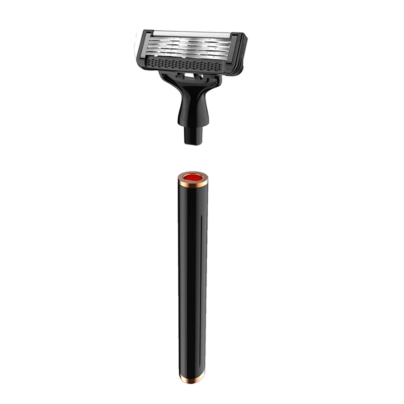 

High Quality 5+1 Layers Men's Razor 1 Handle 2 Blade Heads Safety Manual Shaving Professional Shaver For Men's Face Hair Removal
