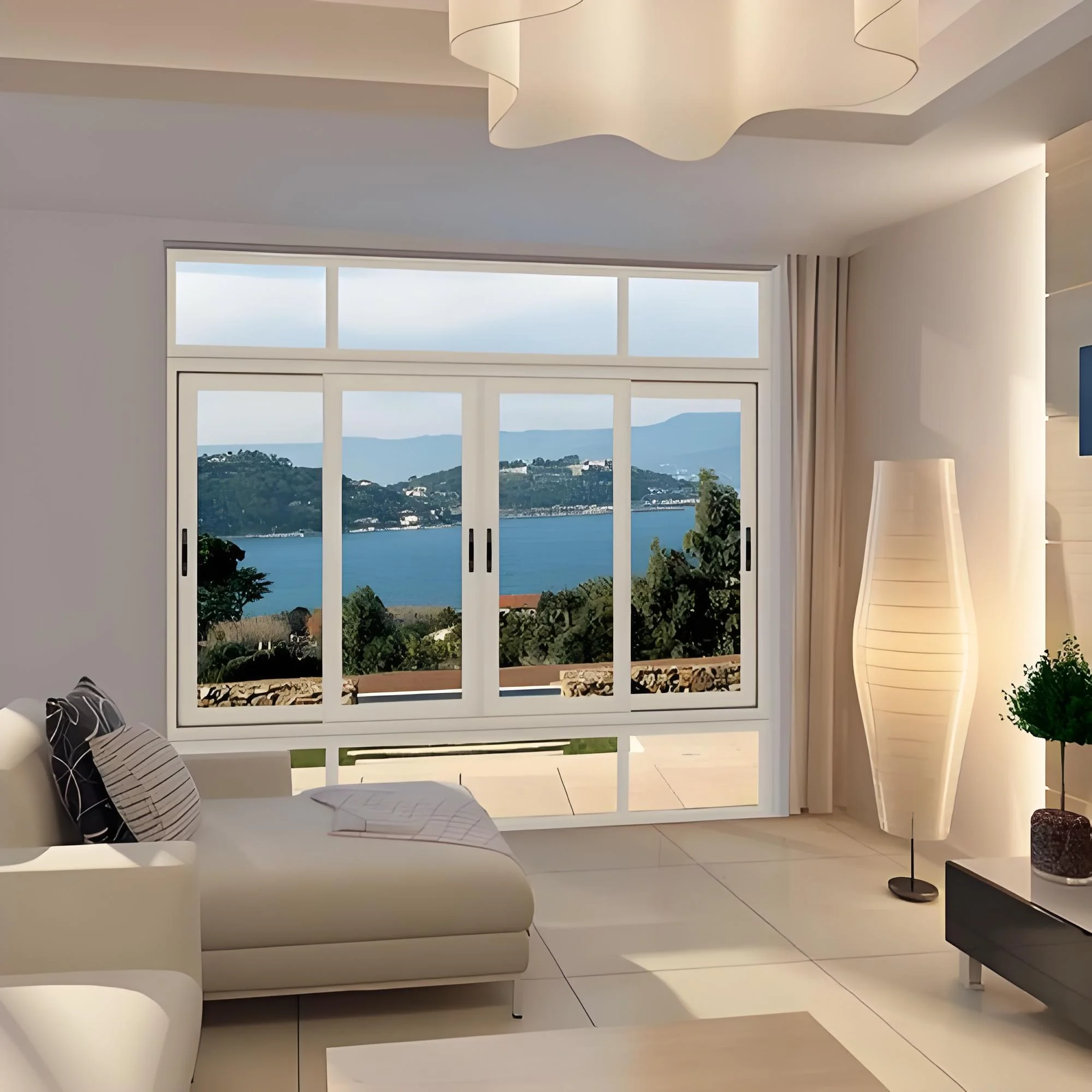 Apartment Manual Silent Sliding Glass Window Saves Space Aluminium Thermal Break Sunshade Windows High Quality Sliding Windows