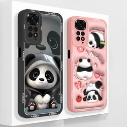 For Redmi Note 11 Pro Plus Case Cute Panda Soft Liquid Silicone Funny Phone Shell For Xiaomi Redmi Note11 11Pro+ CP Back Cover