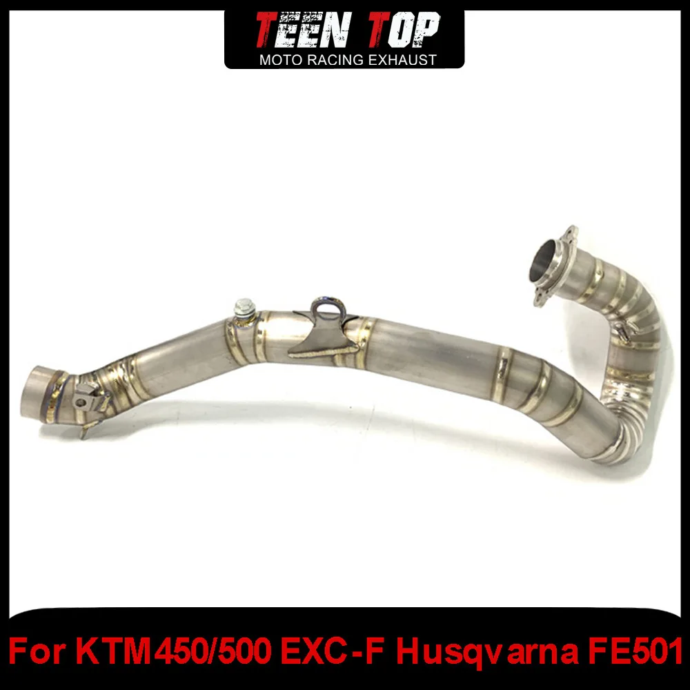 For KTM450 EXC-F 500 EXC-F Motorcycle Exhaust Header For Husqvarna FE501 Offroad Bike Exhaust Steel Front Connect Tube 2017-2019