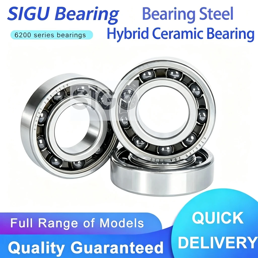 2Pcs 4Pcs  10Pcs High Speed Bearing Steel Hybrid Semi-Ceramic Bearing 6200 6201 6202 6203 6204 6205-ZZ-2RS