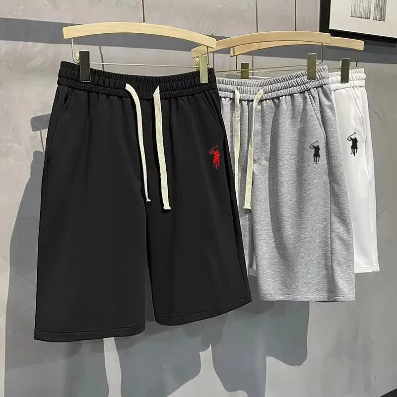 26Men's summer casual  sports pants, Embroidered horse suitable for vacation wear, gym wor casual vacation loose fit  men shorts