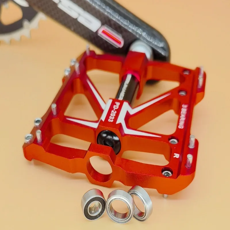 

Mountain Bike Aluminum Alloy Bike Pedal Lightweight Sturdy Durable 3-bearing Wider Increase Bicycle Pedal Bicycle Parts