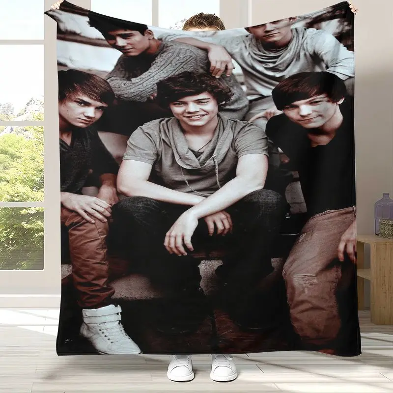 3D One D-Direction Boy Band Soft Flannel Throw Blanket,Cozy Warm Blanket for Bed,Sofa,Living Room,Picnic,Camping,Home Decor,Gift