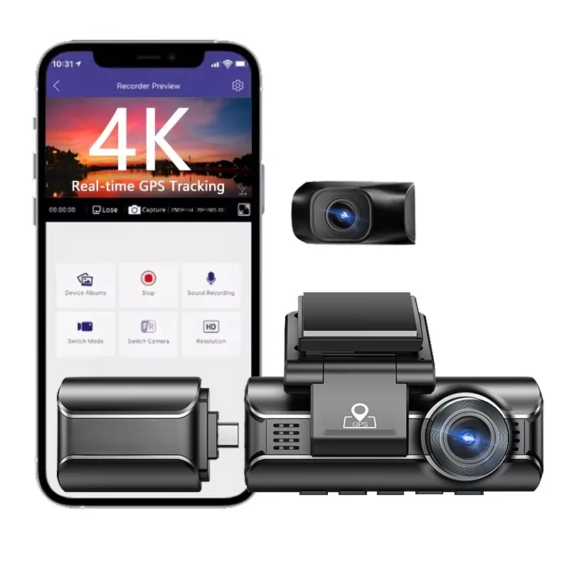 

M550 Max 4k Tachograph 3.18 Inch Screen Car Tachograph 4k Wifi Global Positioning System Front and Rear Camera Tachograph Car