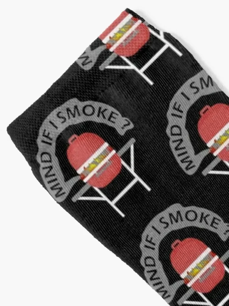 Mind If I Smoke Funny BBQ Grilling Barbecue Smoker Socks loose anti slip football christmas stocking shoes Men Socks Women's