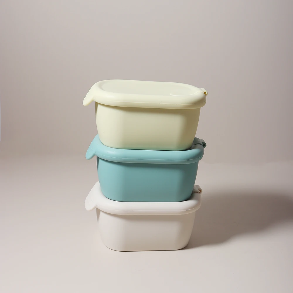 

Силиконовая коробка для завтрака, детская герметичная силиконовая коробка для бенто — идеально подходит для детского обеда, контейнер для еды