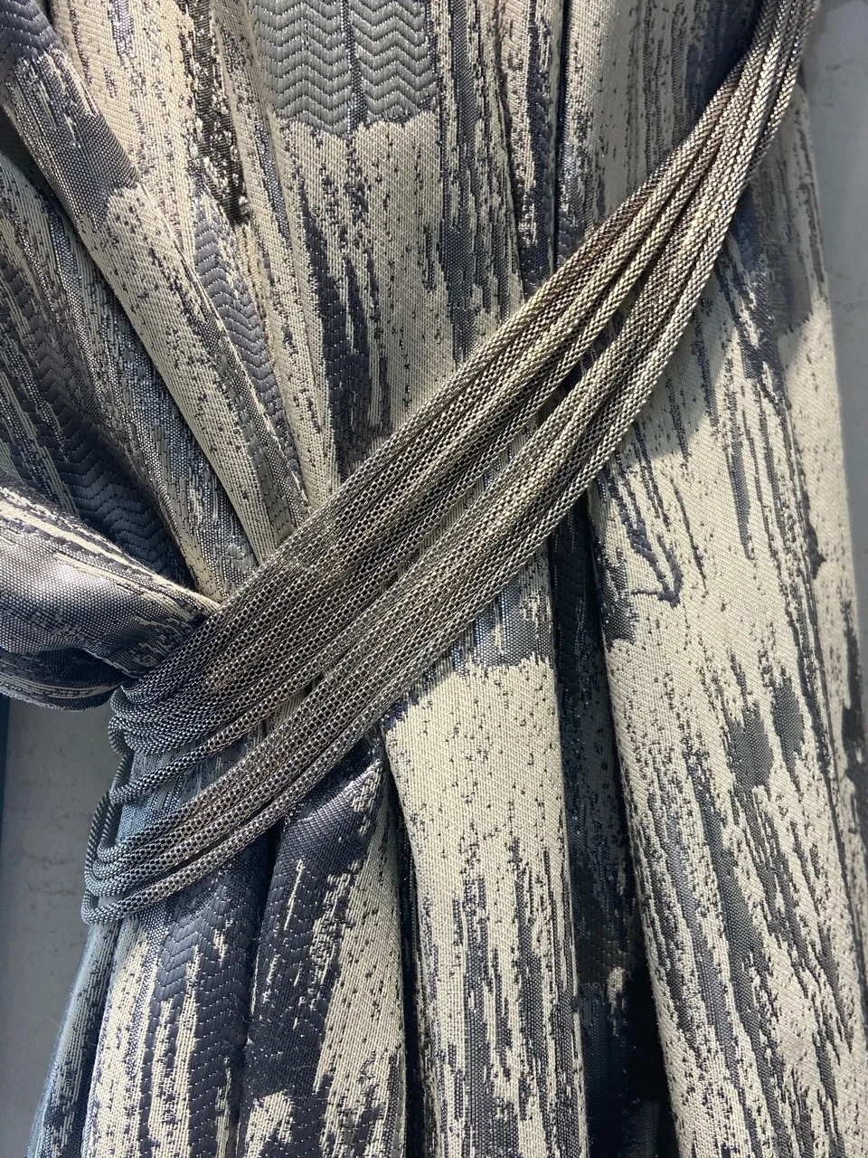 New light luxury foreign trade series curtains modern simple heavy metal industrial retro fashion atmosphere living room