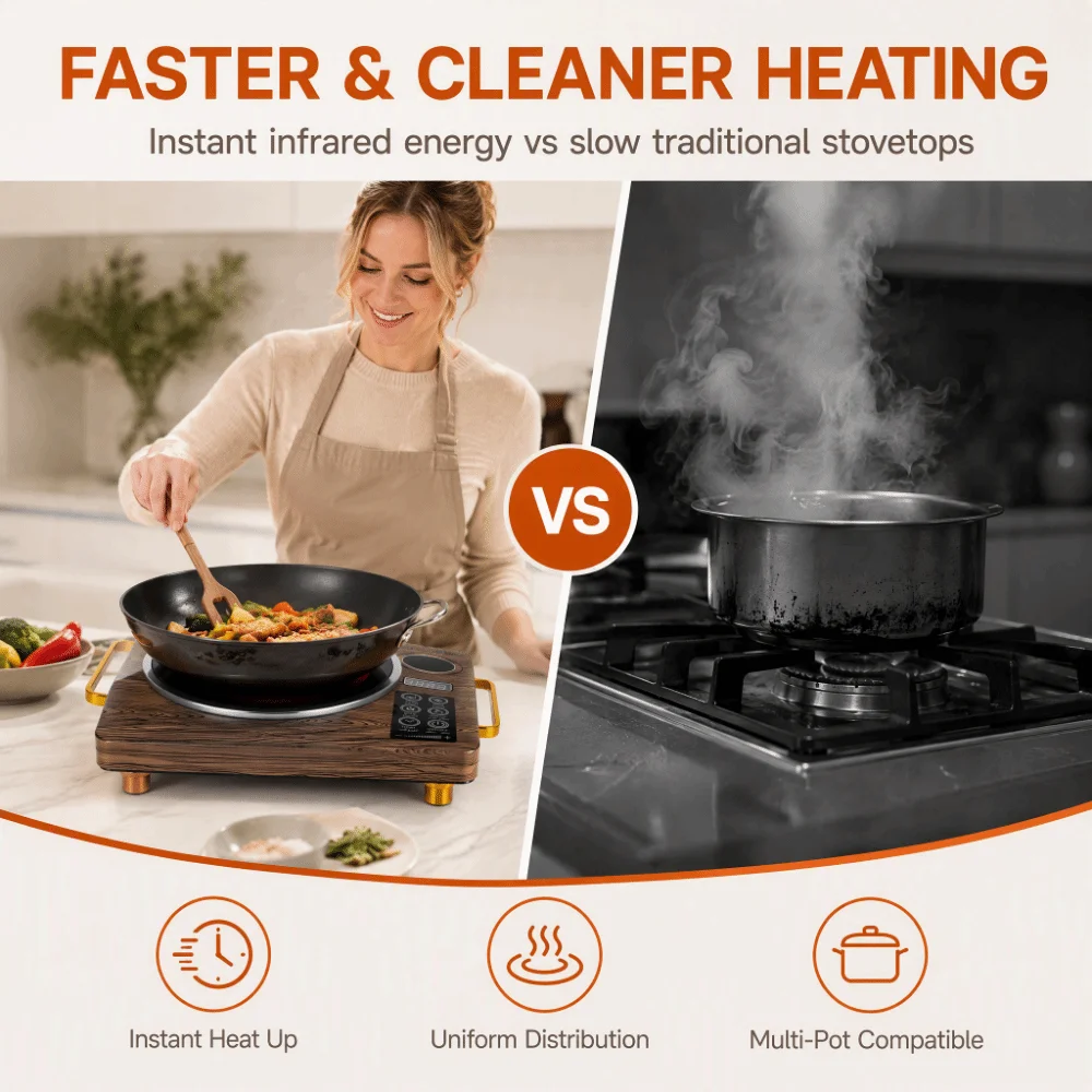 3500 W Infrared Cooker 6 Levels Touch Screen Electric Ceramic Stove Appointment Function Intelligent Household Electric Stove
