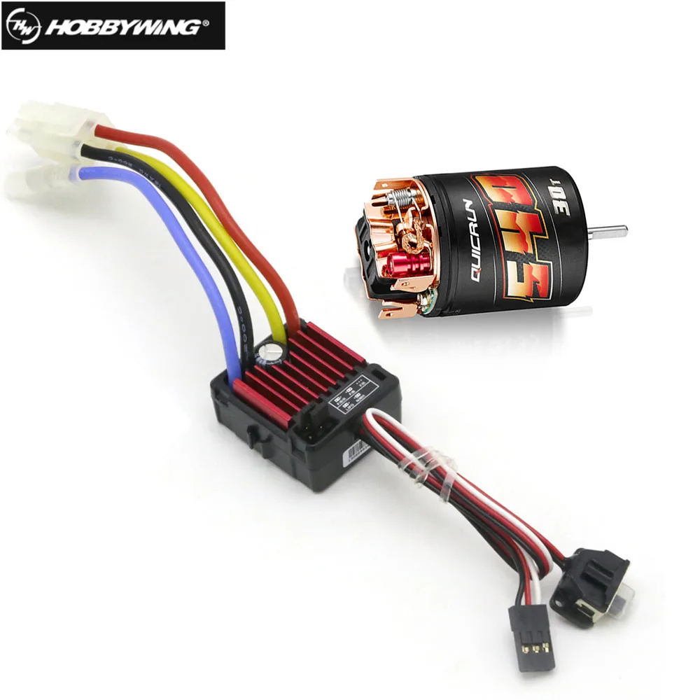 

Двигатель Hobbywing quirun Brushed 540 30T 40T / 555 11T 13T с 60A 80A ESC для 1/10 радиоуправляемого гусеничного автомобиля Axial SCX10 90046 AXI03007