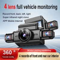 4 Channel Hidden Dash Cam with APP 4K HD Night Vision 24/7 Parking Monitor G-Sensor Loop Recording Motion Detection WDR Blackbox