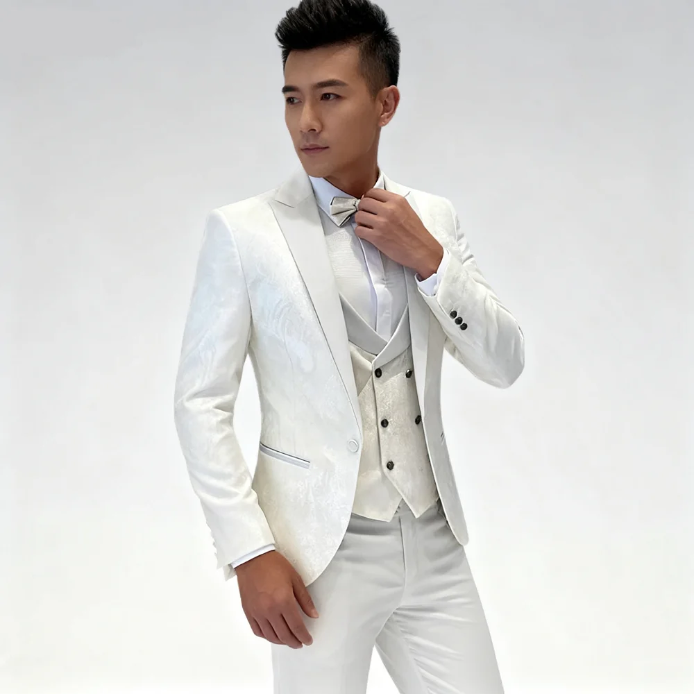 

Men's Business Suits Set, 3 Pieces Blazer, Vests, Pants, Double Breasted Vest, Prom Tuxedos, Wedding Clothes, Regular Fit