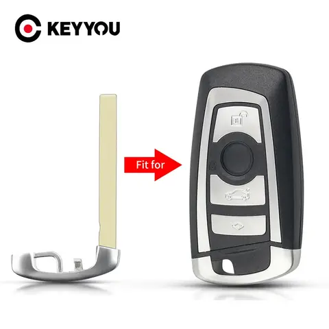 KEYYOU BMW CAS4 F 3 5 7 시리즈 E90 E92 E93 X5 F10 F20 F30 F40 비상 키 블레이드