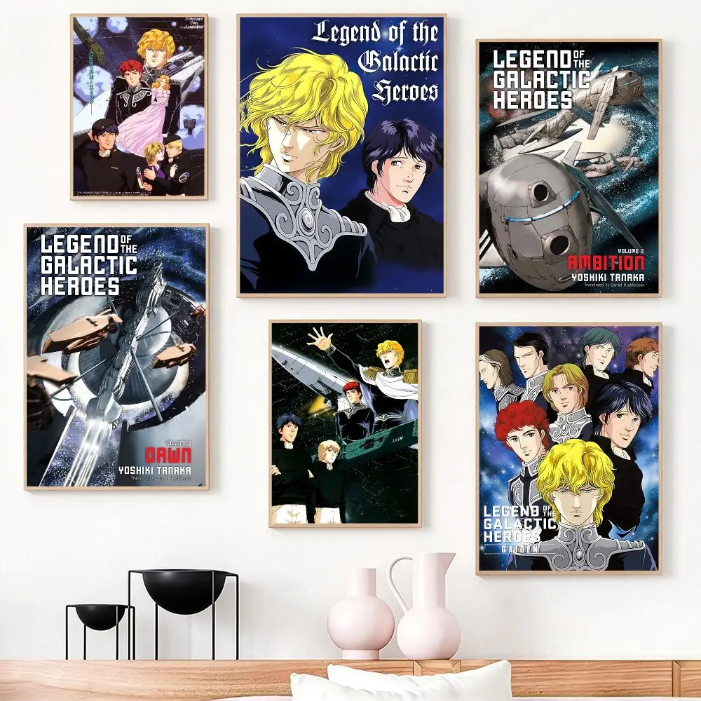 anime Legend of the Galactic Heroes Poster Poster HD Frameless Creamy Style Home Decor Wall Art for Living Room Bedroom Gift