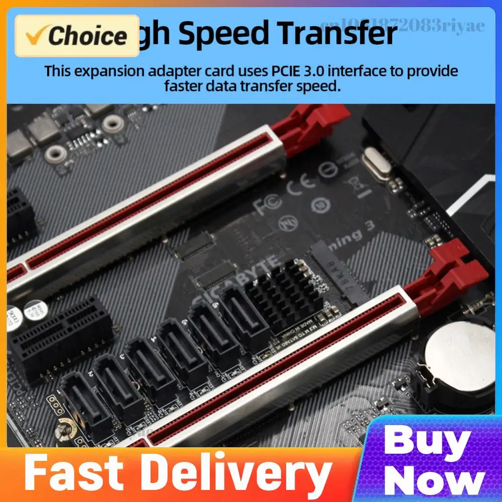 

M2 M-EKY PCIE3.0 To SATA6G Transfer Expansion Card Overvoltage Protection Expansion Card Adapter Card for Hard Disk Support SATA