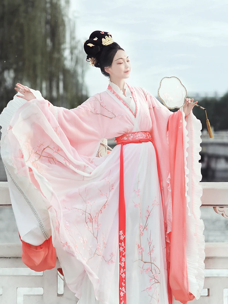 

Оригинальная женская одежда Hanfu с вышивкой, юбка Xianzi с духами цветов, цветочный дизайн, весенняя коллекция 209.
