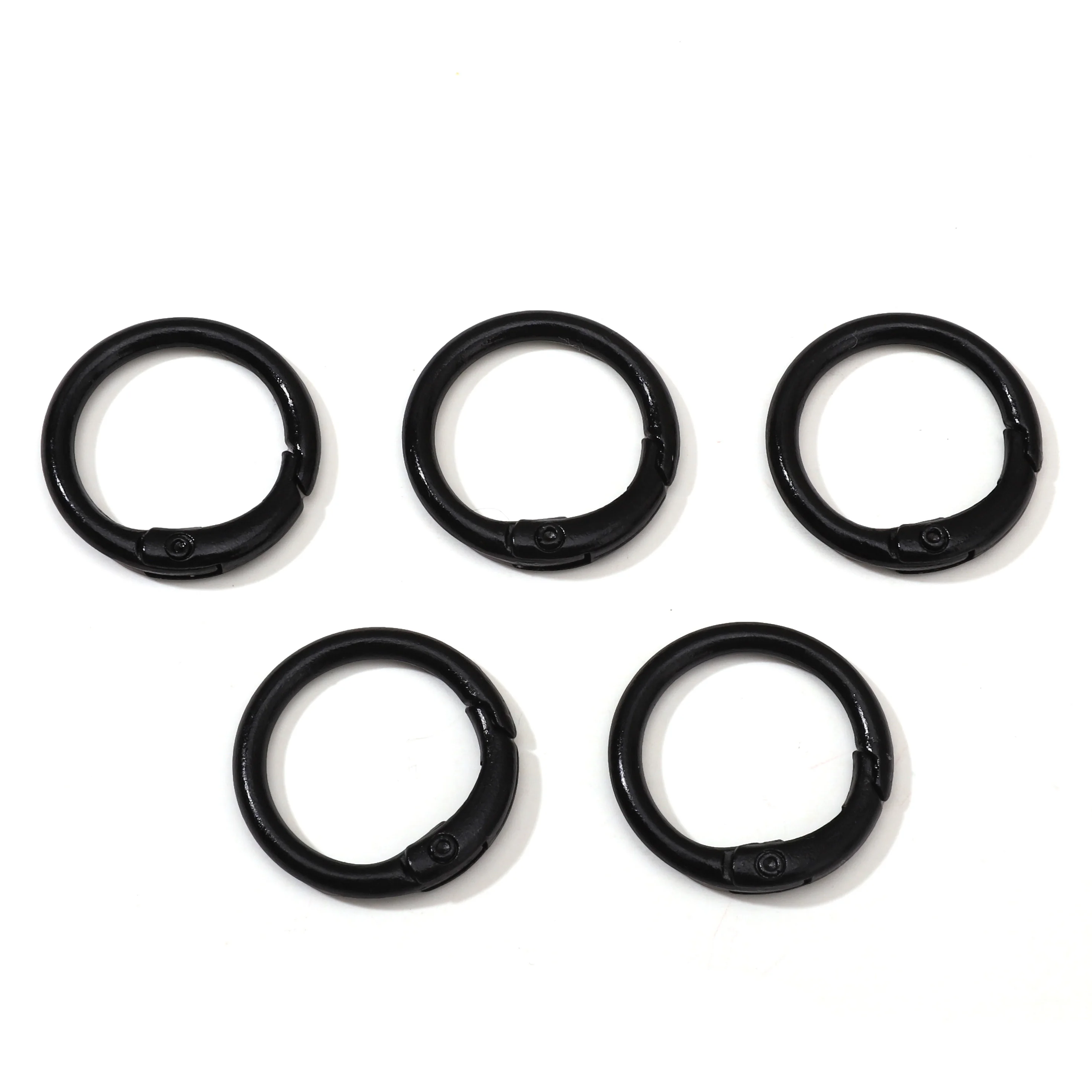 5Pcs Colorful Alloy O Ring Keychain