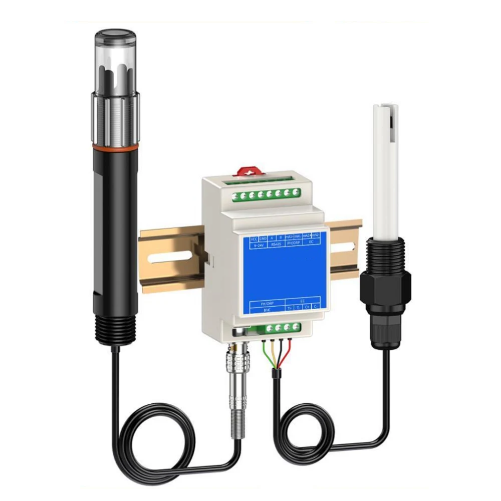 Czujnik jakości wody 5 w 1 PH EC TDS Zasolenie Temperatura RS485 4-20mA 0-5V 0-10V Modbus IP68 9-24V Do Akwakultury Obróbki Wody — zdjęcie produktu 7