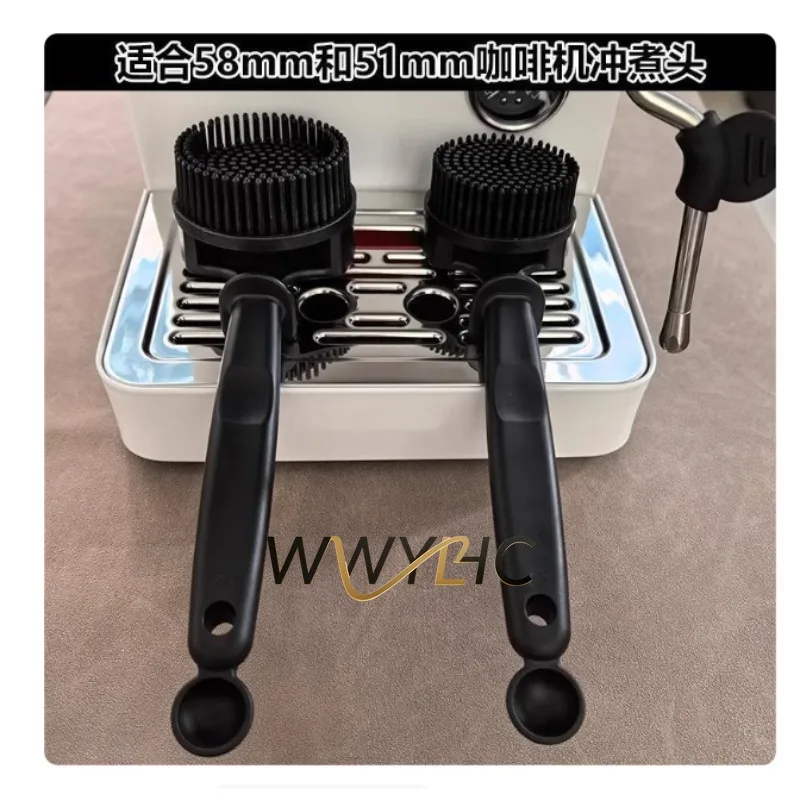 Suitable for Cleaning Espresso Machine Brewing Head Cleaning Brush Silicone Arc Filter Burner Brush Cleaning Artifact Soft Brush