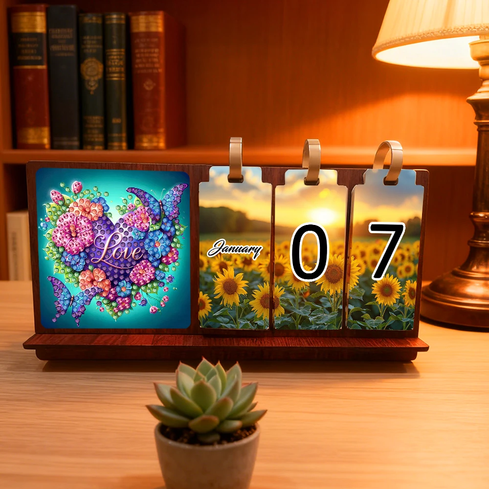 

Diamond Painting Perpetual Calendar - Reusable And Everlasting Home Decor DIY Craft Kit