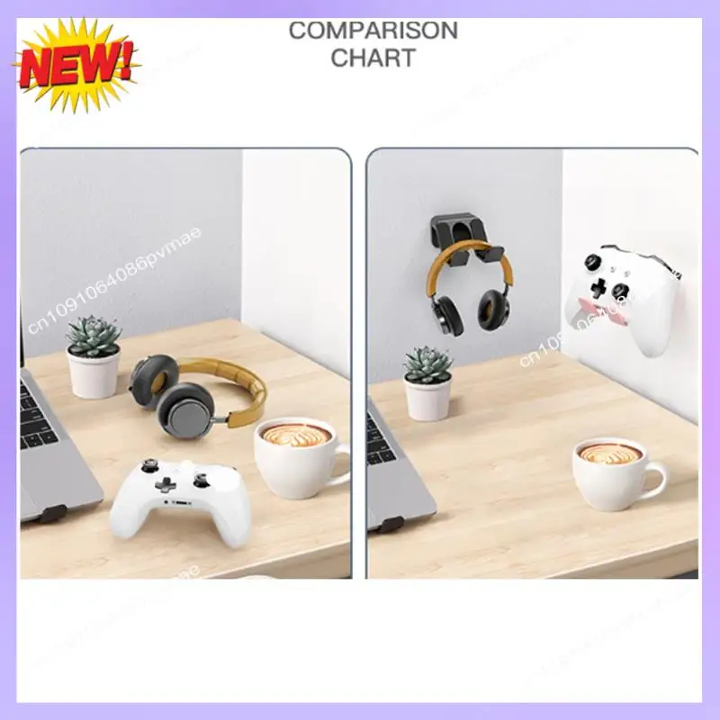 

T24C 3 Pcs Controller Stand For Wall Gamepad Holder For PS5 PS4 One Switch Pro Adhesive/Screws Wall Mounted Black Hanger