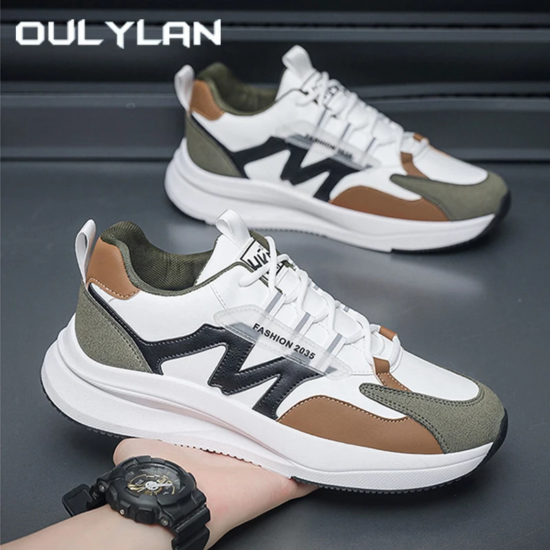

Oulylan повседневные кроссовки на мягкой подошве, модная износостойкая спортивная обувь, классические дышащие кроссовки на шнуровке для мужчин