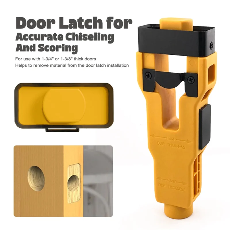 

BAAR-Door Latch Mortise Tool,Door Latch Installation Kit, Door Latch Tool For Use With 1-3/4In Or 1-3/8In Thick Wooden Door