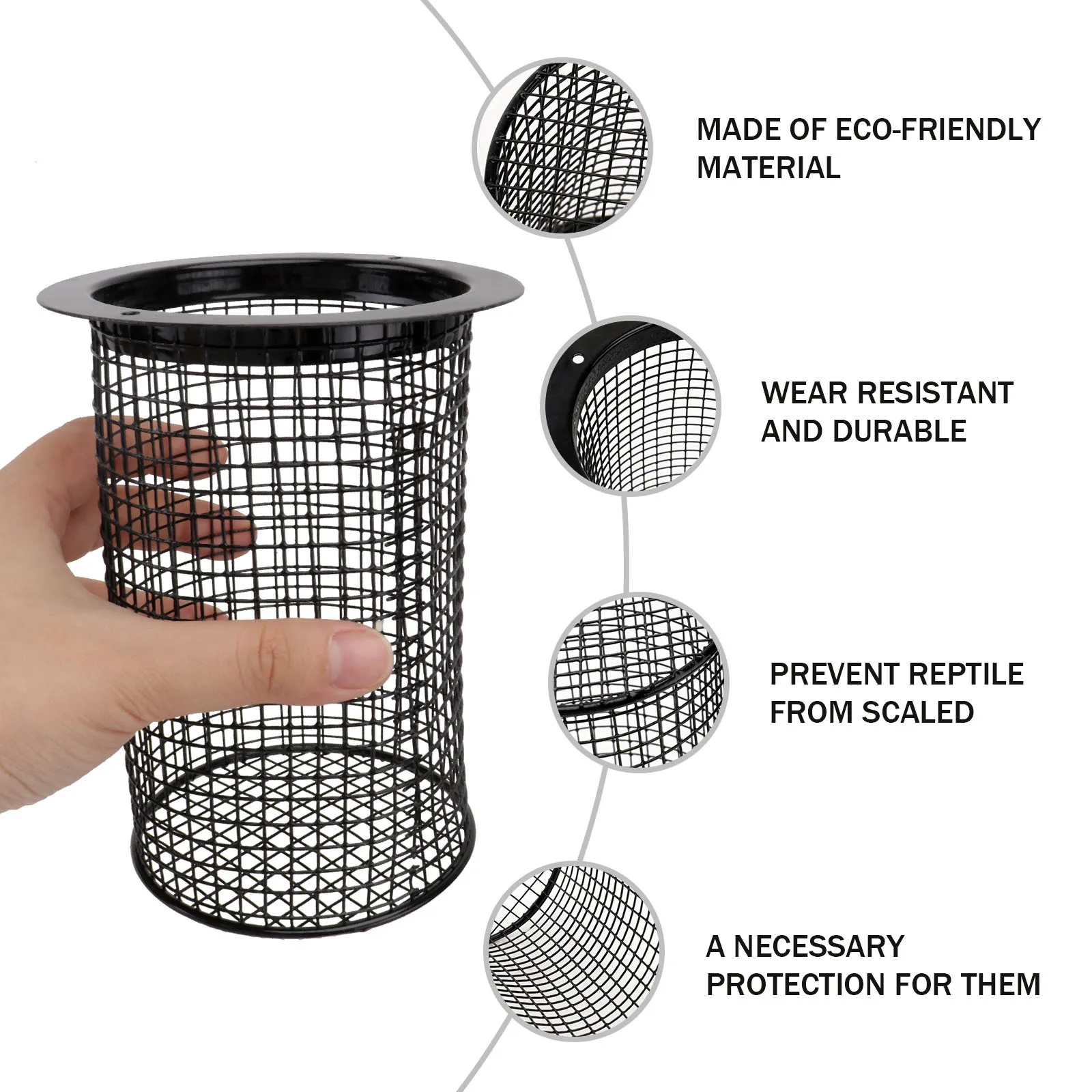 

1Pcs Reptile Supplies Iron Antiscald Cover Ecofriendly Material Odourfree Durable Preventscaled Protectsterrarium Lights