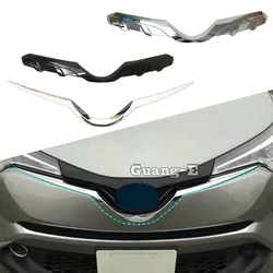 For Toyota C-HR CHR 2017 2018 2019 2020 2021 Cover Detector ABS Chrome/Carbon Fiber Trim Front Up Grid Grill Grille Frame Stick