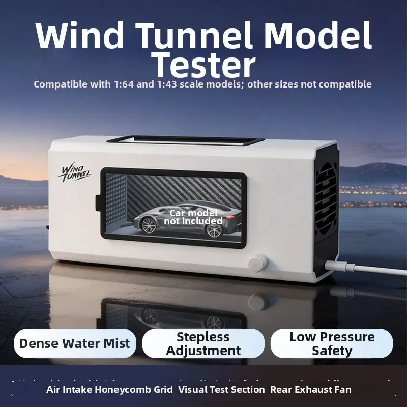 Wind Tunnel Simulation Tester Desktop Airflow Smoke Visualization Tool For 64 43 Scale Car Model Aerodynamic Science Experiment