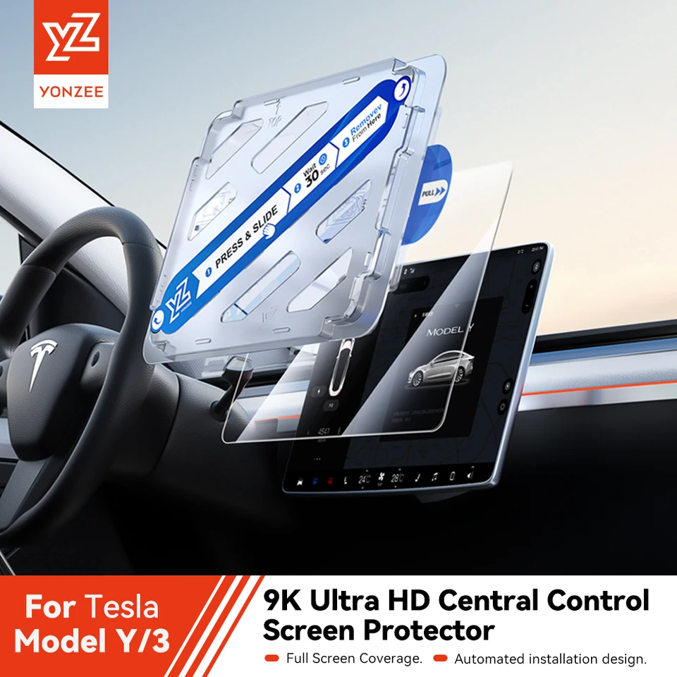 Tesla Model 3 Highland Model Y Juniper 2025 센터 콘솔 HD 보호 스크린 Protecto 용 YZ 강화 유리 화면 보호기