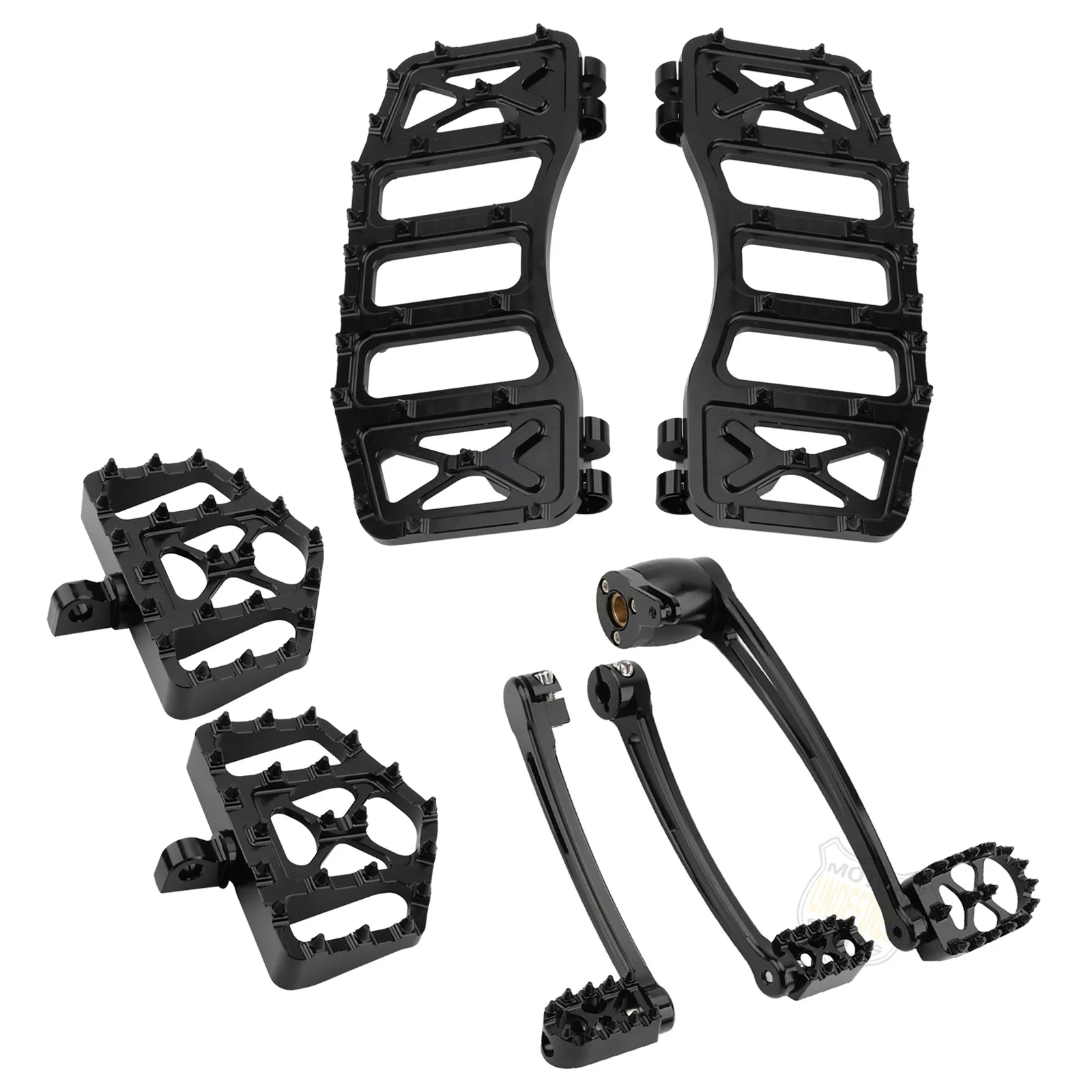 For Harley Touring Trike 2014 Later FL MX Offroad Brake Arm Pedal Shift Lever Kits Riot Floorboards Wide Foot Peg Shifter Peg