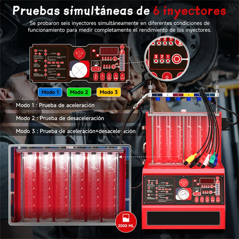 AJ600 Fuel Injector Test and Cleaning Tool Ultrasonic cleaning machine high pressure fuel injector GDI test