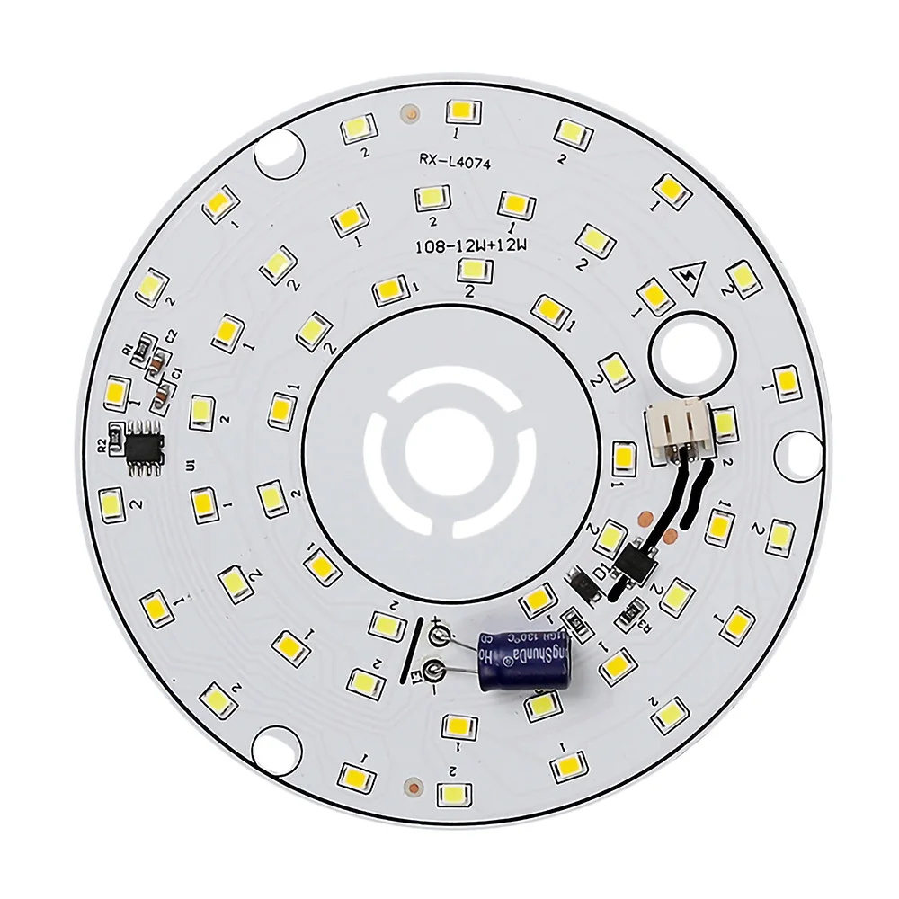 220V Driver-Free Light Panel LED Light Chip DIY Round Nordic Light Source Accessories Replacement Household Chandelier Bulb Patc