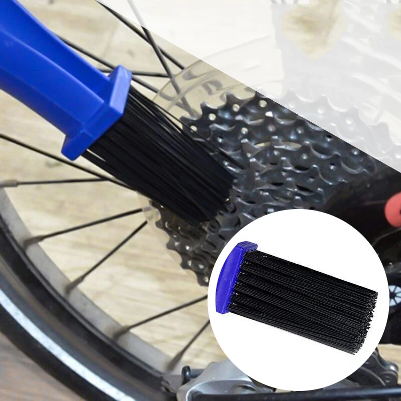 Brosse en plastique pour vélo de course, brosse à tête carrée à 3 côtés, brosse pour livres de moto, outils d'entretien de la route, 1PC