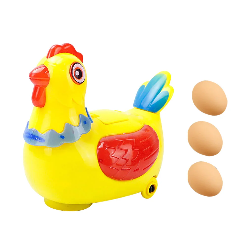 Miniature Bowls Electric Hen Toy House Accessories Chicken Laying Eggs Toys Yellow Singing