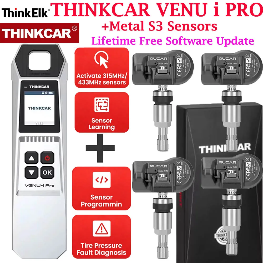 The NEWEST THINKCAR VENU I PRO +ThinkCar S3 Support Multi-Language Work With THINKCAR OBD2 Scanner Modular Tire Reset Tool