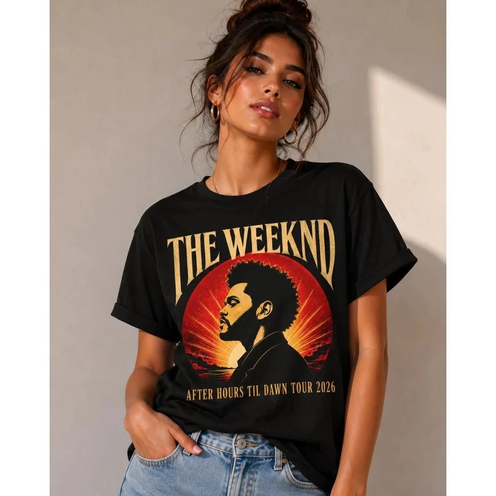 Summer The Weeknd After Hours Til Dawn Tour 2026 T-shirt  Concert Streetwear Unisex Fashion Comfortable Cotton Tee