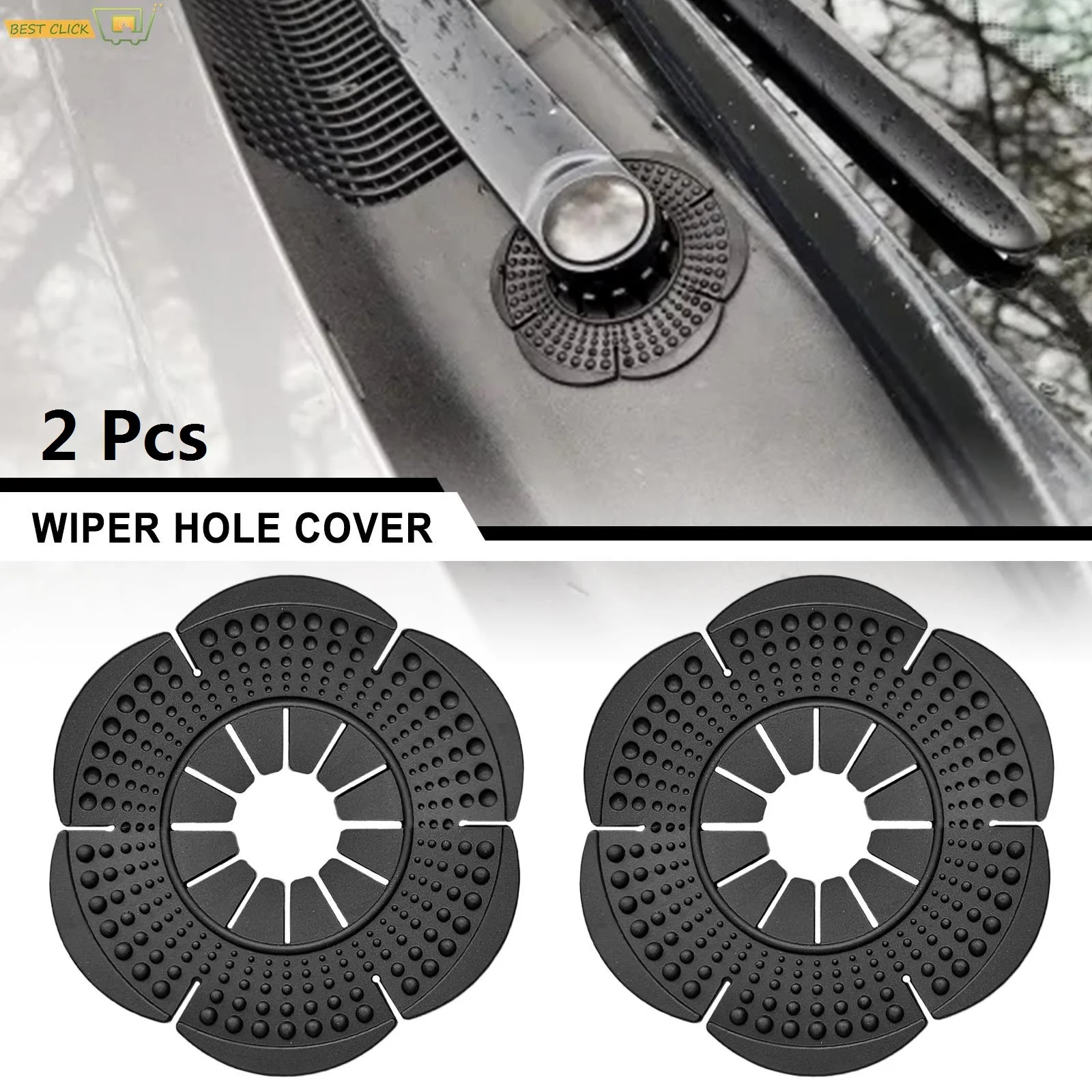 2pcs Car Windshield Wiper Arm Protector Cover Dustproof Blades Auto Silicone Pad Prevent Leaves Protective Covers Accessories