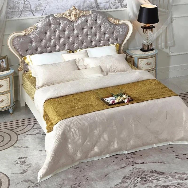 High Quality Bed Sleeping Unique Aesthetics Trendy Bed Modern Light Luxury Sleeping Letto Matrimoniale Lounge Furnitur