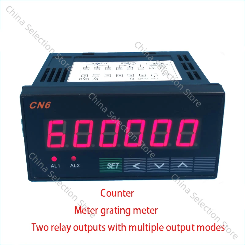 

6-bit Electronic Counter Digital Display Reversible Industrial Intelligent Counter Meter Grating Meter