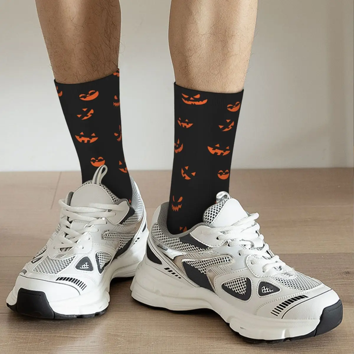 New Male Men Socks Novelty Happy Halloween Sock Polyester Pumpkin Terror Skateboard Women Sock Spring Summer Autumn Winter