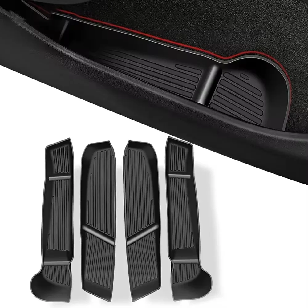 For Door Side Storage Box Front Rear Door Handle Armrest Tray Organizer for Tesla Model Y 2020 -2024  High land After 4PCS/Set