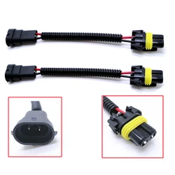 Conector de enchufe H11 macho a HB3 9005 HB4 9006 hembra, arnés de cableado para faro de coche, Cable adaptador de luz antiniebla, 1 par