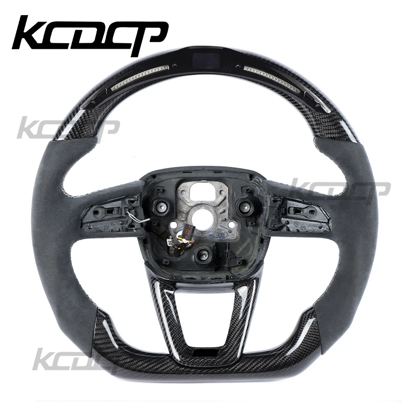 

For Audi Q3 Q5 Q7 Q8 Q5L Q7L RSQ7 QSQ5 RSQ8 RSQ3 SQ5 8Y A3 A4 A5 A6 A7 A8 C8 C7 C6 B9 B8.5 B8 R8 TT Carbon Fiber Steering Wheel