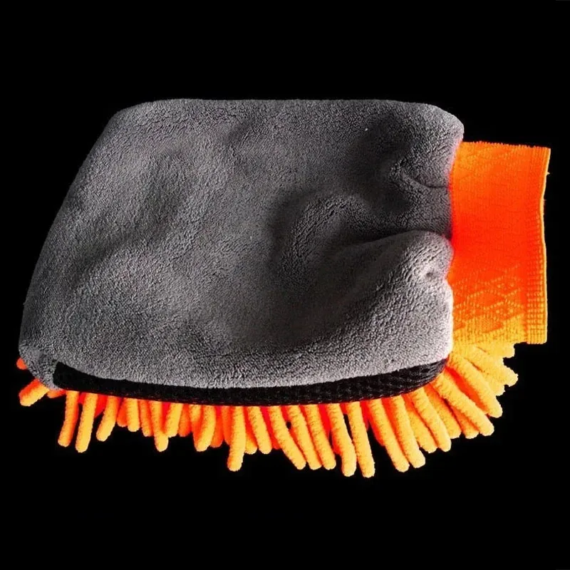 Waterproof Car Wash Microfiber Chenille Gloves Thick Car Cleaning Mitt Wax Detailing Brush Auto Care Double-faced Glove view 3